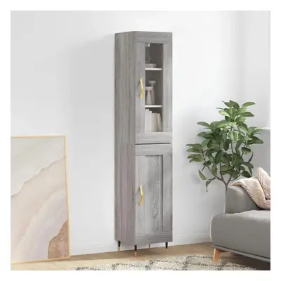 Skříň highboard šedá sonoma 34,5 x 34 x 180 cm kompozitní dřevo