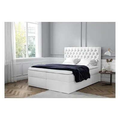 Expedo Čalouněná postel boxspring TOMIO + vrchní matrace, 160x200, jasmine 20