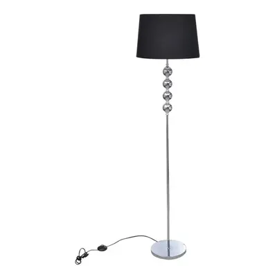 vidaXL Stojací lampa s vysokým stojanem se 4 ozdobnými kuličkami, černá