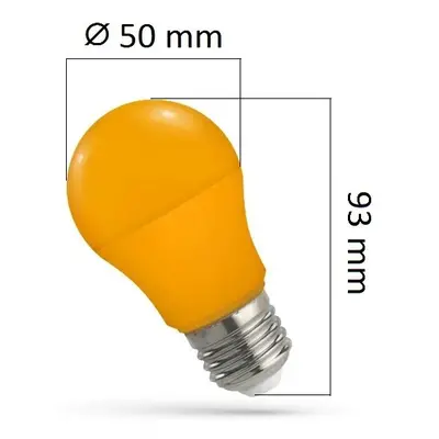 Barevná LED žárovka E27 4,9W oranžová