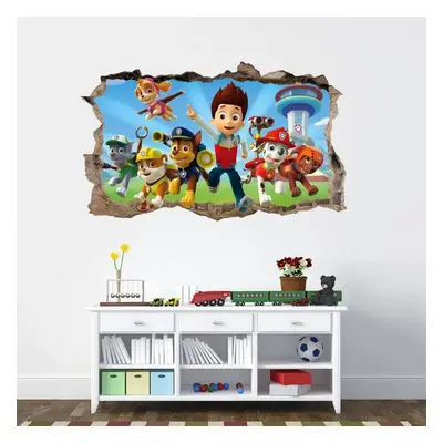 Dekorační nálepka na zeď Paw Patrol XL 115x75cm