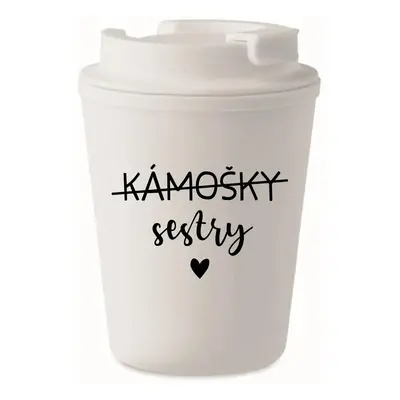 KÁMOŠKY SESTRY - bílý termohrnek 300 ml