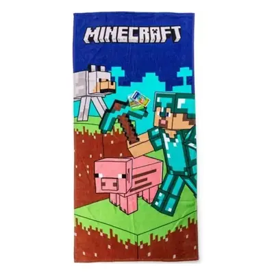 Carbotex osuška Minecraft Objev svůj Svět 70x140 cm