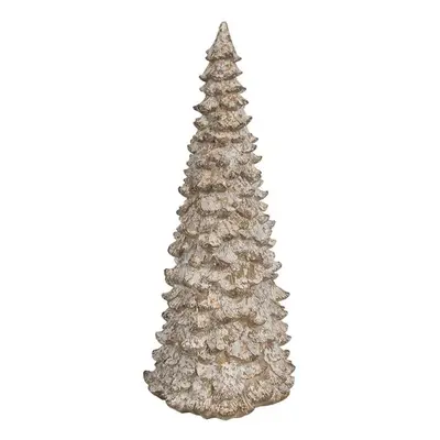 Béžová dekorace vánoční stromek Christmas Tree - Ø 13*30 cm