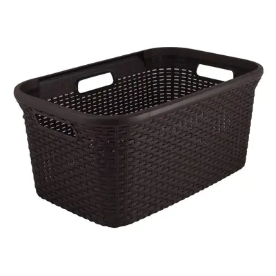 Hnědý koš na prádlo Curver Style Basket, 45 l