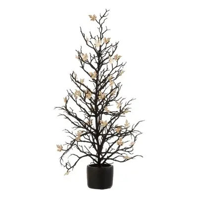 Černý dekorační stromek se zlatými lístky Tree Glitt L - 23*23*71 cm