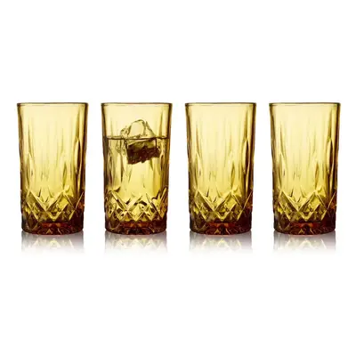 Lyngby Glas Sada sklenic Highball Sorrento 38 cl (4 ks) Amber