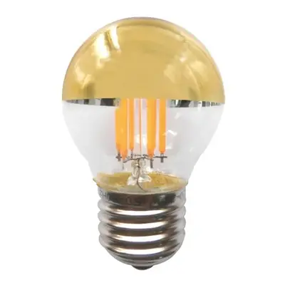 Diolamp Retro LED Filament zrcadlová žárovka 4W/230V/E27/2700K/400Lm/180°/DIM, zlatý vrchlík