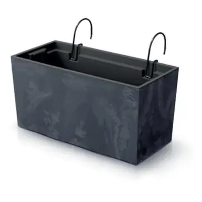 PROSPERPLAST Závěsný truhlík - URBI CASE W Beton Effect Rozměr: 39,5x18,5 cm, Barva: antracit