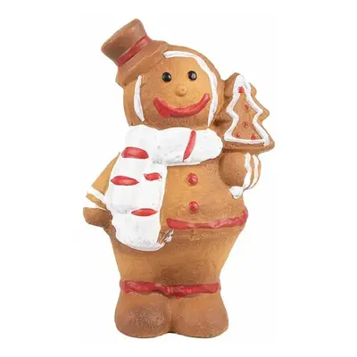 Hnědá vánoční dekorace Perníček Gingerbread - 9*6*15 cm