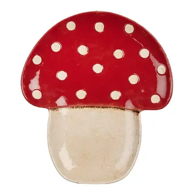 Servírovací keramický talířek houba muchomůrka Mushroom - 23*26*3 cm