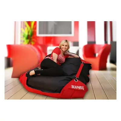 BeanBag Sedací pytel 189x140 duo scarlet rose - black