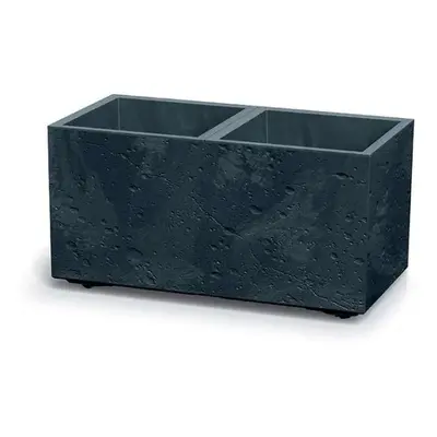 PROSPERPLAST Květináč - SIERRA CASE Beton Effect Rozměr: 57,7x28,8x29 cm, Barva: antracit