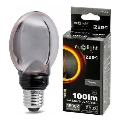 ECOLIGHT Dekorativní LED žárovka E27 4W 100lm G80 - řada ZERO