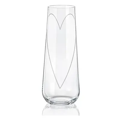 Crystalex GLASS HEART sklenice na prosecco 250 ml, 2 ks