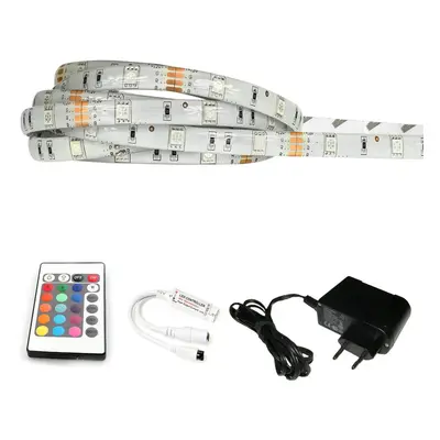 ECOLIGHT LED pásek - RGB SMD 5050 - 2,5m - 30LED/m - 18W - IP65 - SADA