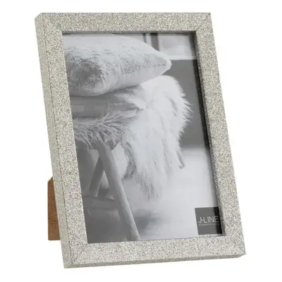 Stříbrný dekorativní fotorámeček s flitry Glitter silver - 15*2*20 cm / 13*18cm