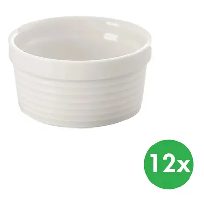 Miska zapékací, průměr 9 cm, porcelán, bílá, 12 ks