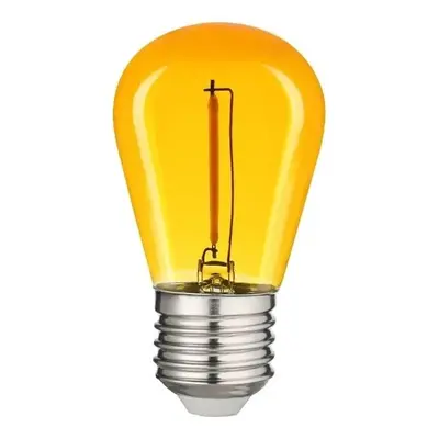 Retro barevná LED žárovka E27 1W 50lm žlutá, filament