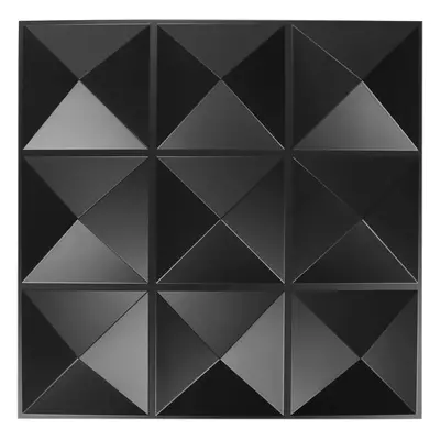 Obkladové panely 3D PVC 11004, rozměr 500 x 500 mm, Pyramids black, IMPOL TRADE