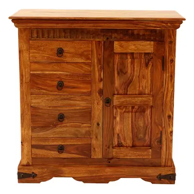 furniture-nabytek.cz - Masivní komoda z dřeva palisandr 90x90x45