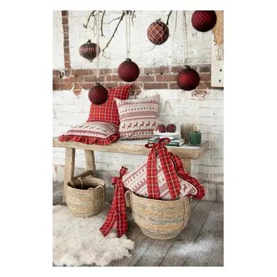 Podsedák na židli s volánky Nordic Christmas - 40*40 cm