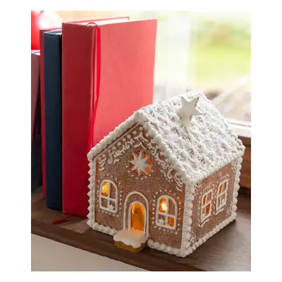 Vánoční perníková chaloupka s Led světýlky Gingerbread House - 18*15*17cm