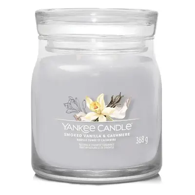 Yankee Candle Signature Smoked Vanilla & Cashmere střední vonná svíčka 368g