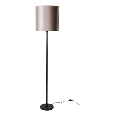 Stojací lampa černá s taupe sametovým stínítkem 50 cm - Simplo