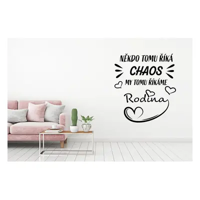 Lepy.cz Samolepka na zeď Rodina - chaos Velikost (šířka x výška): 55x61cm, Barevná varianta: Kré