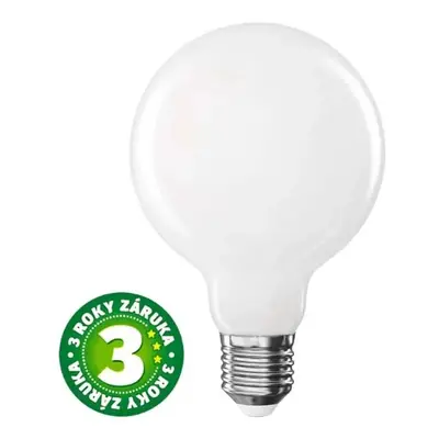 Ultra úsporná prémiová LED žárovka E27 průměr 95mm, 7,8W, 1055lm, denní, ekv. 75W, 3 roky