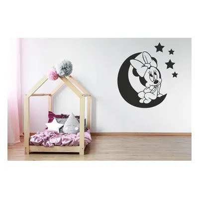 Lepy.cz Samolepka na zeď Minnie Mouse - měsíc Velikost (šířka x výška): 83x90cm, Barevná variant