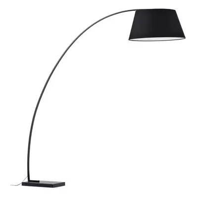 Černá stojací lampa s textilním stínidlem (výška 210 cm) Juhe – Kave Home