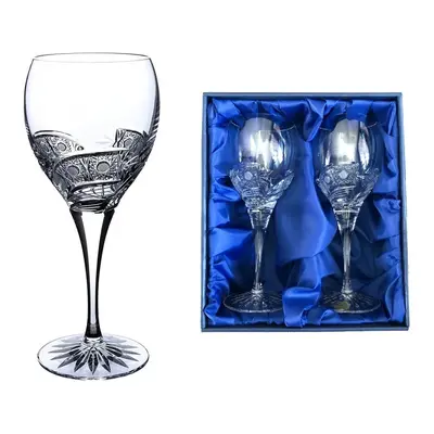 Onte Crystal Bohemia Crystal ručně broušené sklenice na červené víno Kometa 340 ml 2KS