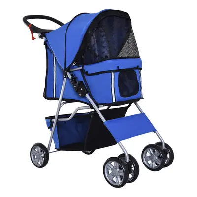 PawHut Kočárek pro psy Dog Buggy Pet Dog Buggy Stroller Jogger Trailer Blue | Aosom