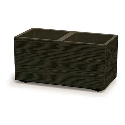 PROSPERPLAST Květináč - MADERA CASE Eco Wood Rozměr: 57,7x28,8x29 cm, Barva: kávová