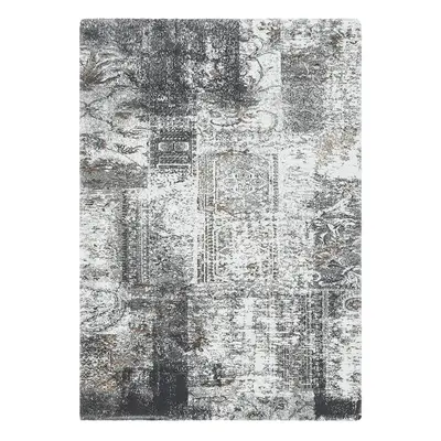 Breno Kusový koberec LUSH SEWING grey, 133x190 cm, Vícebarevné/Šedá