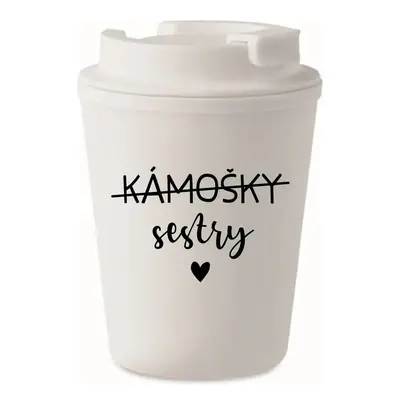 KÁMOŠKY SESTRY - bílý termohrnek 300 ml