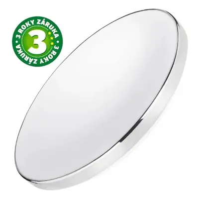 Prémiové led stropní svítidlo Amelia 35cm 18W 1600lm denní, stříbrný okraj, 3 roky