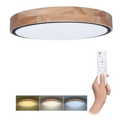 Dřevěné LED stropní svítidlo kulaté 510mm 3260W CCT s DO - Solight - LED lustry a svítidla > LE