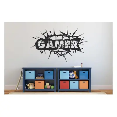 Lepy.cz Samolepka na zeď Gamer ze zdi Velikost (šířka x výška): 50x31cm, Barevná varianta: Světl