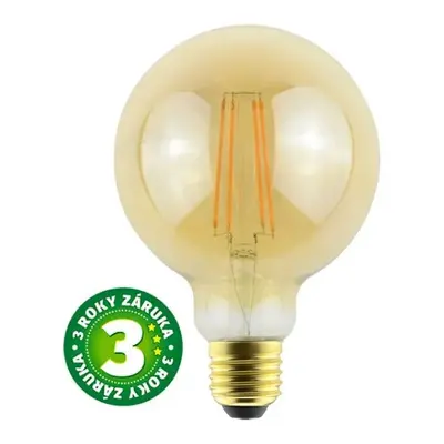 Stmívatelná prémiová retro LED žárovka E27 7W 725lm EXTRA TEPLÁ filament ekv. 55W 3 roky