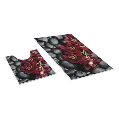 Bellatex Koupelnové předložky 3D tisk sada orchidea 60x100, 50x60 cm