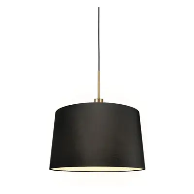 Moderní závěsná lampa bronzová s odstínem 45 cm černá - Combi 1