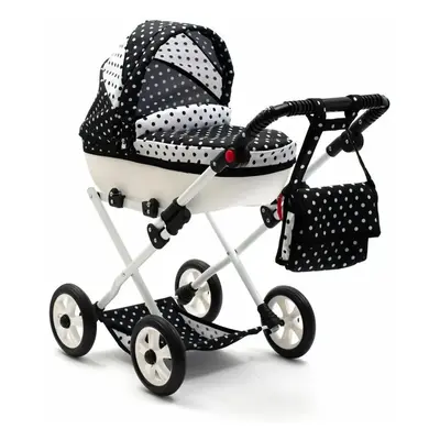 New Baby Dětský kočárek pro panenky Comfort, černo-bílá