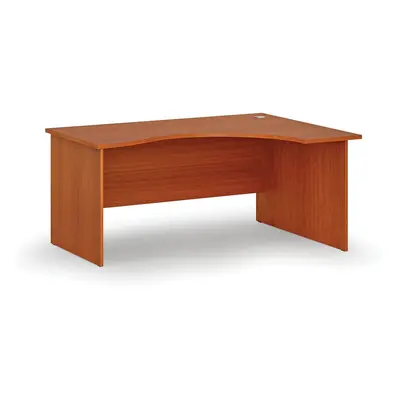 Ergonomický kancelářský pracovní stůl PRIMO WOOD, 1600 x 1200 mm, pravý, třešeň