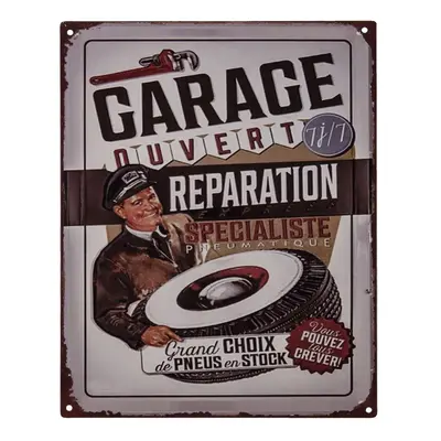 Nástěnná kovová cedule Garage Reparation - 25*20 cm