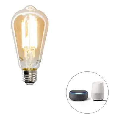 Sada 5 ks Smart E27 stmívatelná v Kelvinově LED lampě ST64 goldline 7W 700 lm 1800-4000K