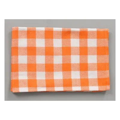 Dobrý Textil Bavlněná utěrka KARIN - Oranžová / bílá