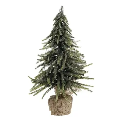 Zeleno-zlatý vánoční borovicový stromek v jutě Fleur Pine Tree - 35 cm